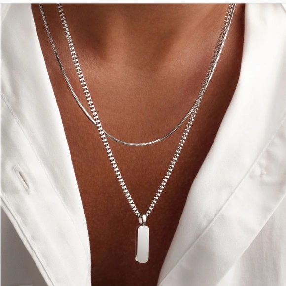 NEW Sylvian Grant minimal pendant necklace duo - Picture 4 of 9